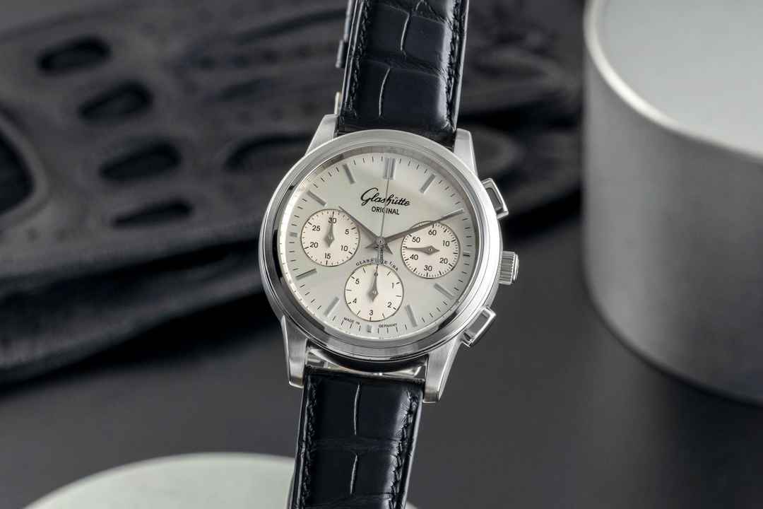  Glashütte Original Senator Chronograph Stahl Automatik Herrenuhr Ref. 39-31-11-13-04 B&P  