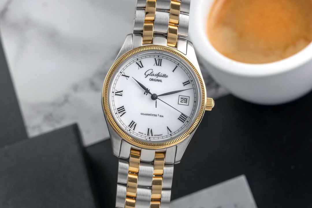  Glashütte Original Senator Automatik Stahl / Gold Automatik Ref. 10-33-05-18-04 B&P 1997  