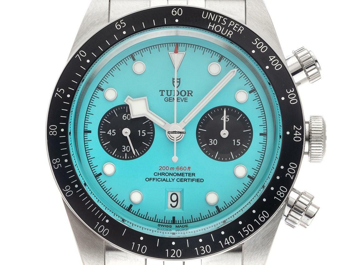 Tudor Black Bay Chrono Flamingo Blue Ref.M79360N-0024 2025 Full Set Ungetragen