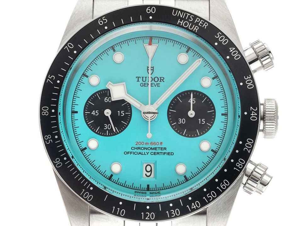  Tudor Black Bay Chrono Flamingo Blue Ref.M79360N-0024 2025 Full Set Ungetragen 