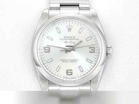  Rolex Air King 34mm Medium 114200 2010 Edelstahl Automatik Stahl Stainless Steel Oyster-band Chronometer 