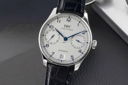  IWC Portugieser Automatik 7 Days Edelstahl Automatik Herrenuhr Ref. IW500705 Papiere 