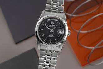 Thumbnail von Tudor Prince Date Day Black Dial Edelstahl Automatik Herrenuhr Ref. 76200