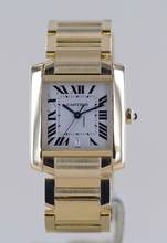 Thumbnail von Cartier Tank Française Automatic Date 18K Gold Klassiker Dresswatch Luxusuhr Top