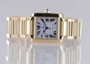 Thumbnail von Cartier Tank Française Automatic Date 18K Gold Klassiker Dresswatch Luxusuhr Top