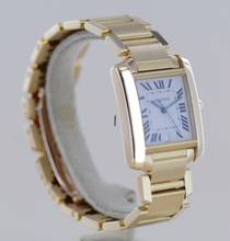 Thumbnail von Cartier Tank Française Automatic Date 18K Gold Klassiker Dresswatch Luxusuhr Top
