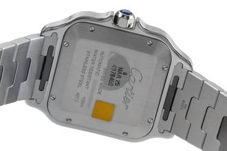 Thumbnail von Cartier Santos Stahl Green Dial Automatik Herren Ref WSSA0062 Box & Papiere 2023