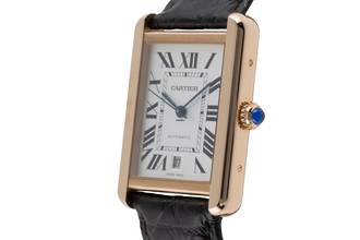 Thumbnail von Cartier Tank Solo Stahl / Gold Datum Automatik Herrenuhr Ref. W5200026 Papiere 2023