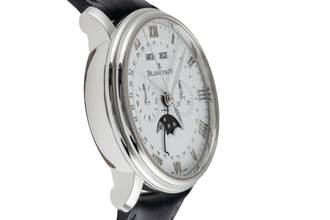 Thumbnail von Blancpain Villeret Complete Calendar Chronograph Stahl Automatik Herrenuhr Ref. 6685-1127-55B