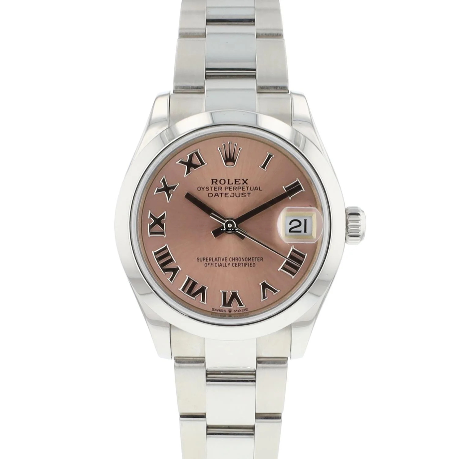  Rolex Datejust 31 31MM Oyster Pink Roman Dial 