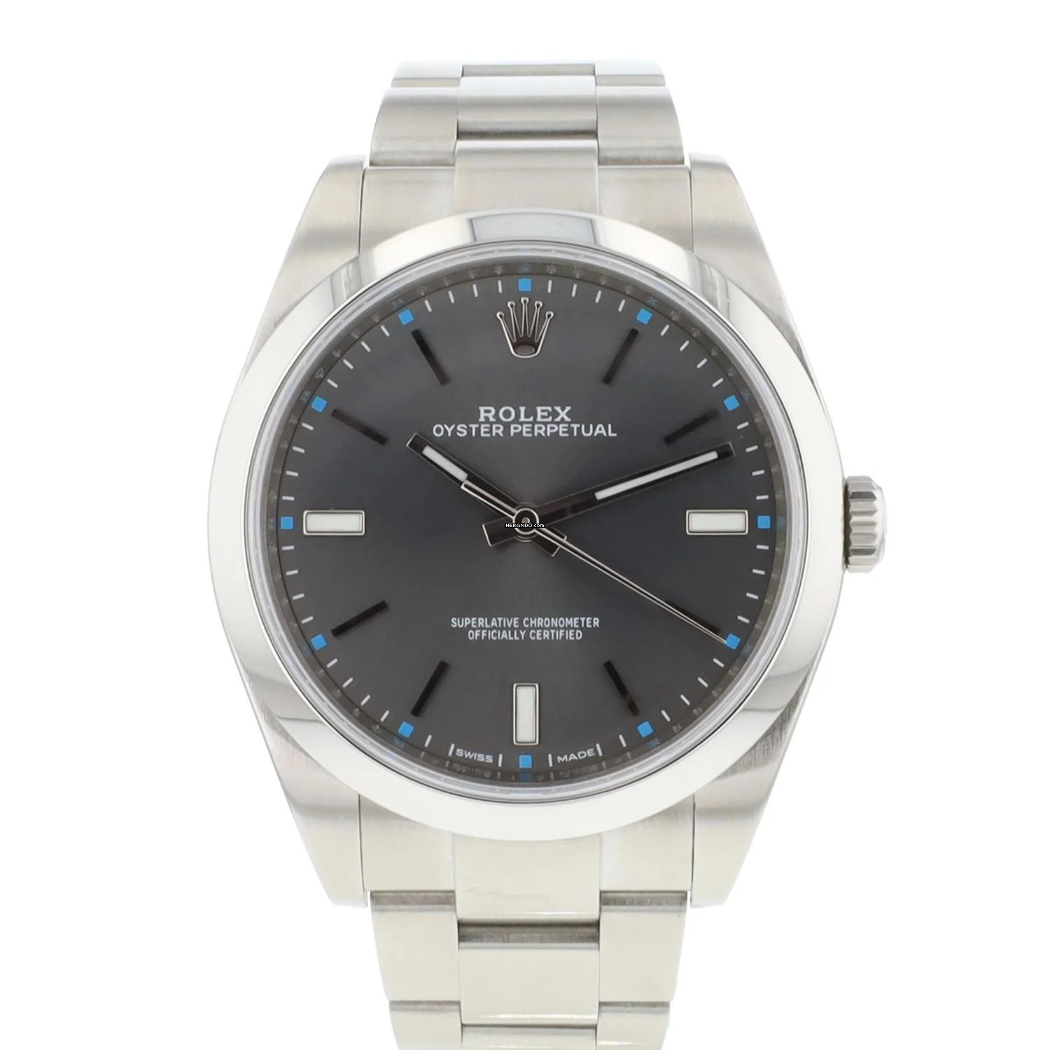  Rolex Oyster Perpetual 39 Rhodium 