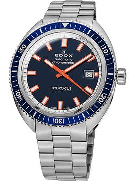  Edox 80128-3BUM-BUIO Hydro-Sub Automatik Chronometer Herrenuhr 42mm 30ATM 