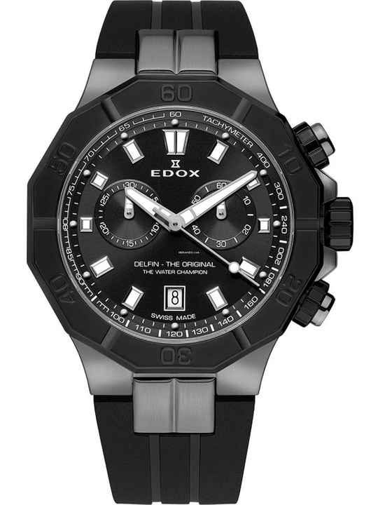  Edox 10113-37GNCA-NGIN Delfin Chronograph Herrenuhr 43mm 20ATM 