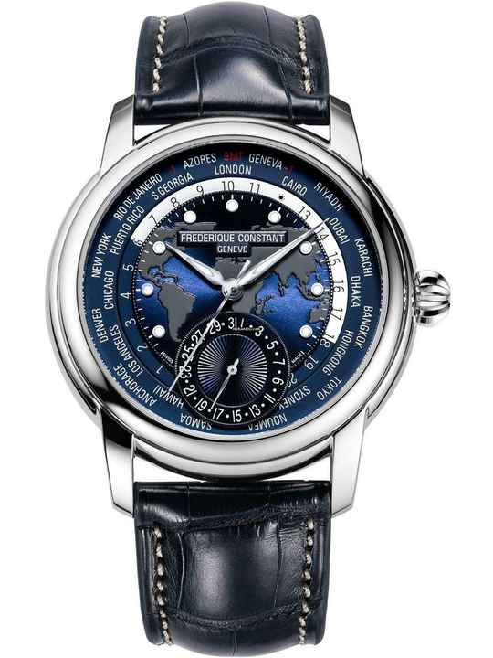  Frederique Constant FC-718NWM4H6 Classic Worldtimer Automatik Herrenuhr 42mm 5ATM  