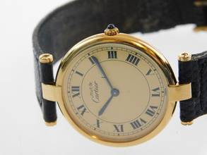 Thumbnail von Cartier Vendome massiv 30mm Herrenuhr Rarität im TOP Zustand mit original Band & Schließe