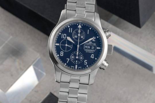  Fortis Aeromaster Chronograph Stahl Automatik Ref.656.10.141  
