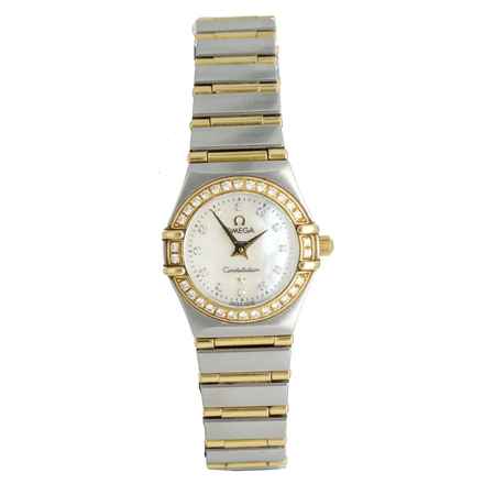  Omega Constellation Gold/Steel Diamonds Full Set.Box&Papers 