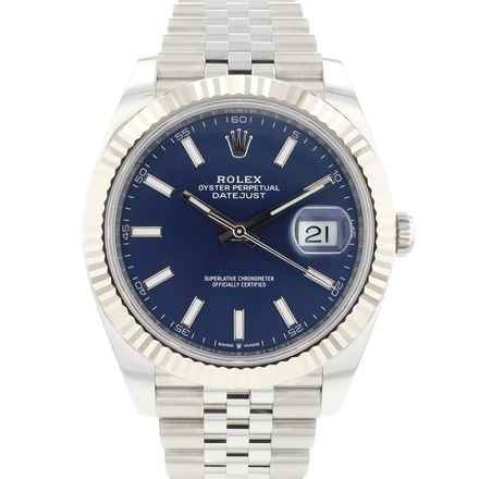  Rolex Datejust 41 Jubilee Fluted Blue Dial 