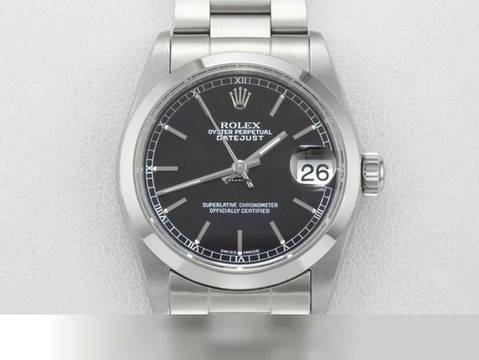  Rolex Datejust 31 31mm Medium 2003 Lc100 Edelstahl Automatik Damenuhr Stahl Stainless Steel Oyster-band Chronometer Black Dial 
