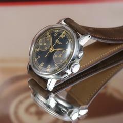  Tissot MINT RARE 28,9 BLACK DIAL CHRONOGRAPH FROM THE 40'S 15TL  