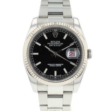  Rolex Datejust 36 Jubilee Fluted Black Dial 