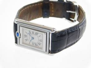 Thumbnail von Cartier Basculante 2386 im Traum Zustand mit original Cartier Krokoband und Schließe