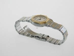 Thumbnail von Cartier Santos Octagon Automatik Damenuhr Stahl Gold Rarität aus den 80 er Jahren Mit original Cartier Zertifikat