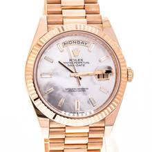 Thumbnail von Rolex Day-Date 40 Rosé 40 Perlmutt Baguette Diamond Dial – 228235 – like NEW – 2025 Full Set