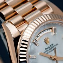 Thumbnail von Rolex Day-Date 40 Rosé 40 Perlmutt Baguette Diamond Dial – 228235 – like NEW – 2025 Full Set
