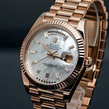 Thumbnail von Rolex Day-Date 40 Rosé 40 Perlmutt Baguette Diamond Dial – 228235 – like NEW – 2025 Full Set