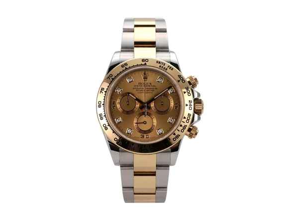  Rolex Daytona Cosmograph Daytona Edelstahl / Gelbgold Ref. 116503 Champagner Diamant  
