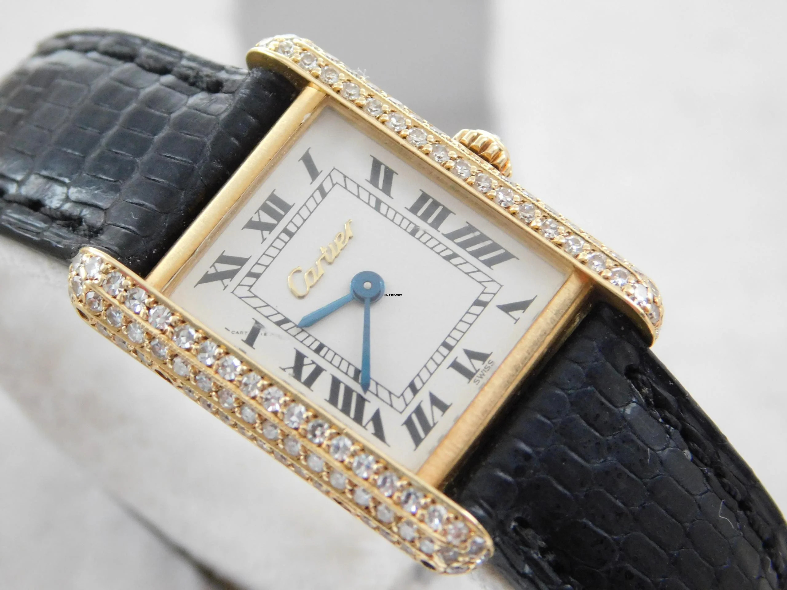  Cartier Tank Louis Cartier 18 Karat Louis Tank fresh Cartier Service 9/25 Factory Diamond 21 x 28 mm Faltschließe 2 Jahre Cartier Garantie mit original Brillantbesatz wie Neu 