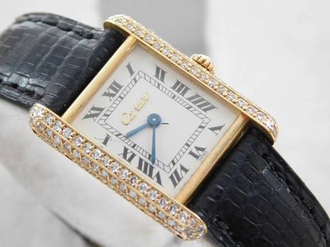  Cartier Tank Louis Cartier 18 Karat Louis Tank fresh Cartier Service 9/25 Factory Diamond 21 x 28 mm Faltschließe 2 Jahre Cartier Garantie mit original Brillantbesatz wie Neu 
