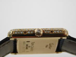 Thumbnail von Cartier Tank Louis Cartier 18 Karat Louis Tank fresh Cartier Service 9/25 Factory Diamond 21 x 28 mm Faltschließe 2 Jahre Cartier Garantie mit original Brillantbesatz wie Neu