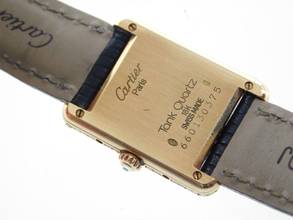 Thumbnail von Cartier Tank Louis Cartier 18 Karat Louis Tank fresh Cartier Service 9/25 Factory Diamond 21 x 28 mm Faltschließe 2 Jahre Cartier Garantie mit original Brillantbesatz wie Neu