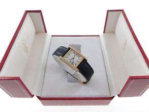 Thumbnail von Cartier Tank Louis Cartier 18 Karat Louis Tank fresh Cartier Service 9/25 Factory Diamond 21 x 28 mm Faltschließe 2 Jahre Cartier Garantie mit original Brillantbesatz wie Neu