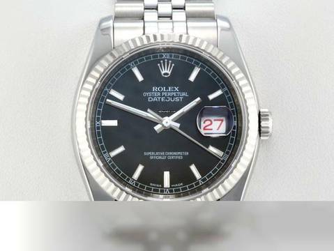  Rolex Datejust 36 36mm 116234 2014 Edelstahl Weissgold 750 Automatik Gold Stahl  