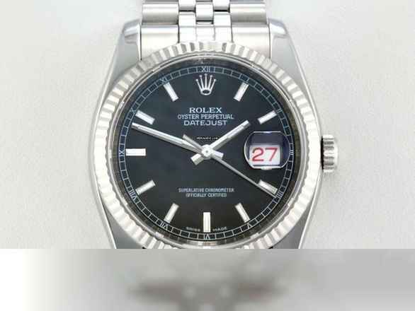  Rolex Datejust 36 36mm 116234 2014 Edelstahl Weissgold 750 Automatik Gold Stahl  