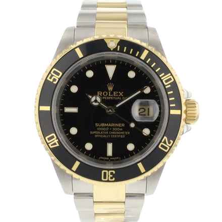  Rolex Submariner Date Gold Steel Black Dial  