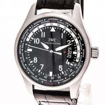  IWC Fliegeruhr Worldtimer 45 Black Dial – IW326201 – like NEW – 2015 Full Set 