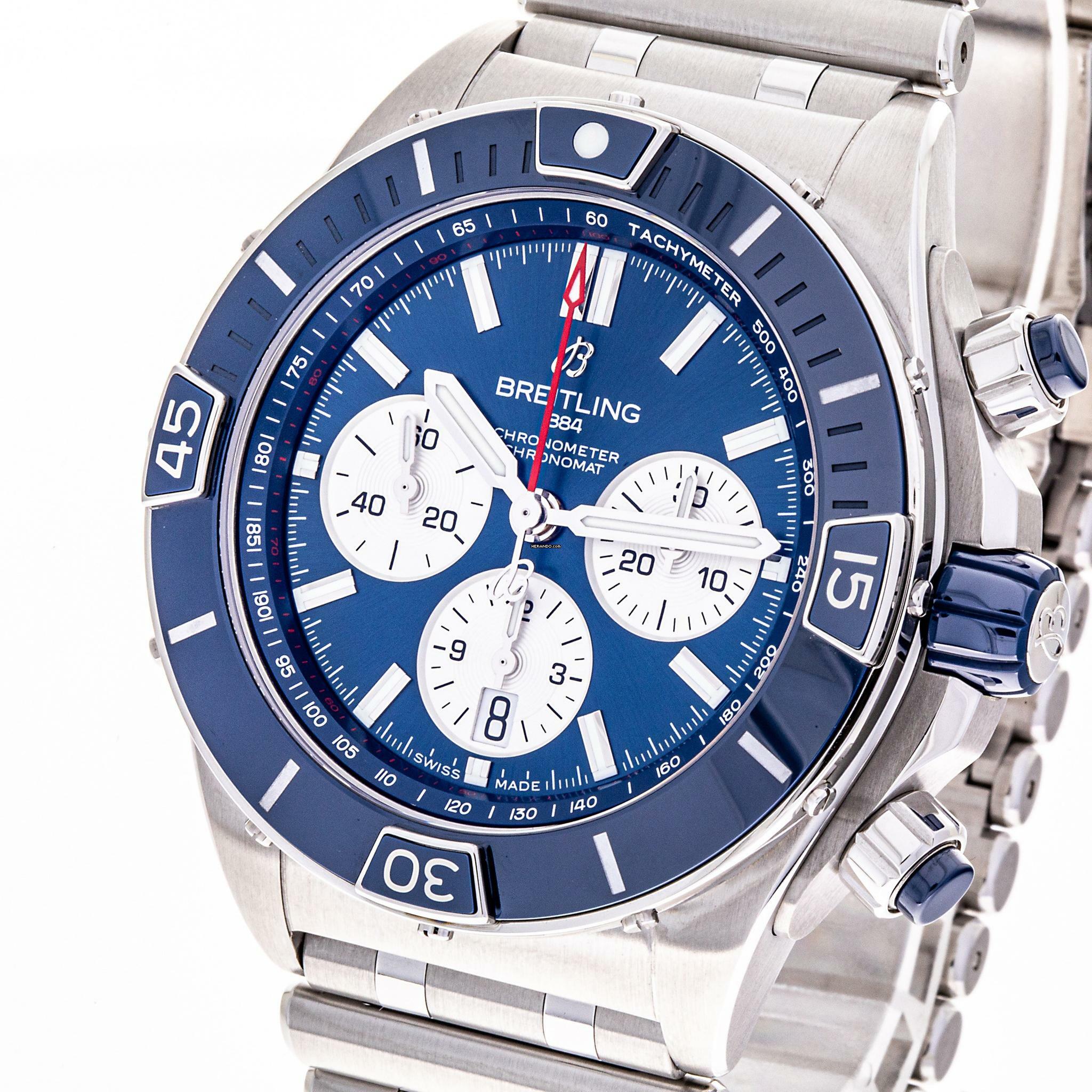  Breitling Chronomat Super Chronomat B01 44 Blue – AB0136161C1A1 – NEW & Unworn – 06/2025 Full Set 