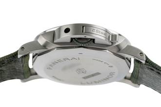 Thumbnail von Panerai Luminor Marina Automatic Verde Smeraldo Stahl Automatik Ref. PAM01356 B&P 2023