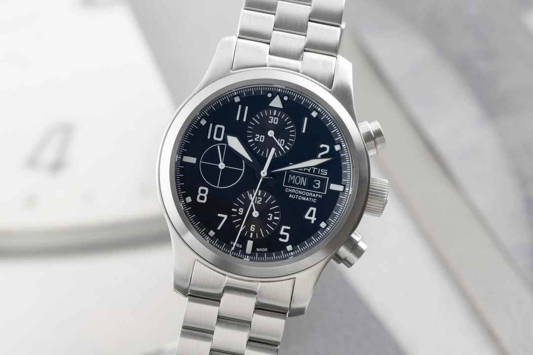  Fortis Aeromaster Chronograph Stahl Automatik Ref. 656.10.141 Box & Papiere 