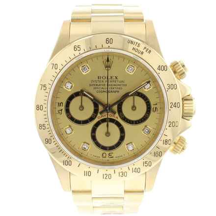  Rolex Daytona Zenith Yellow Gold Champagne Diamond Dial  