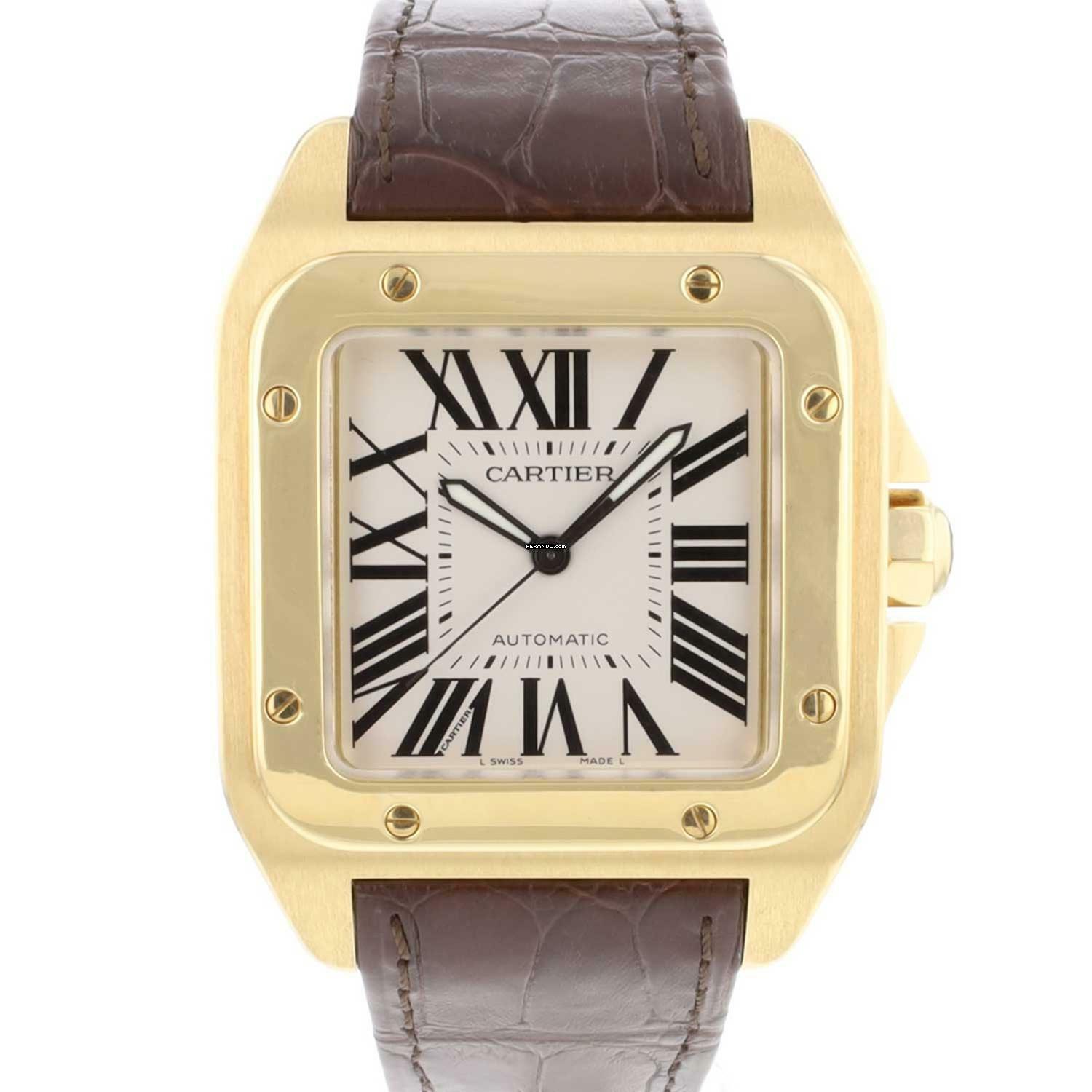  Cartier Santos 100 XL Yellow Gold  