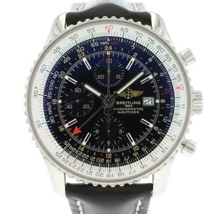  Breitling Navitimer World GMT Chronograph Black Dial 46MM  