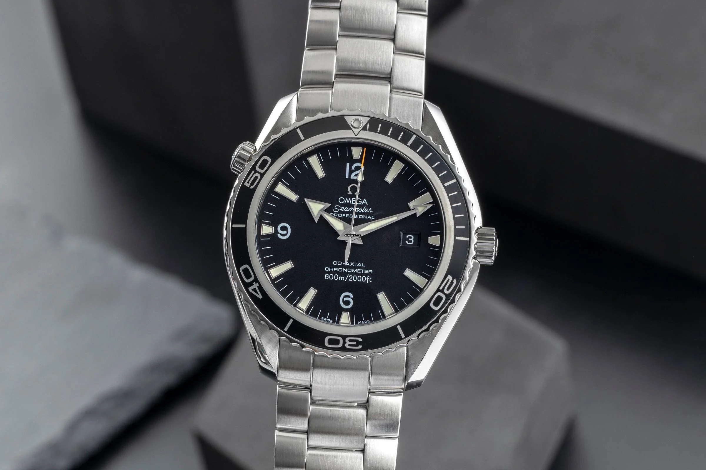 Omega Seamaster Planet Ocean 45,5 Automatik Co Axial Ref. 2200.50.00 B&P 2010