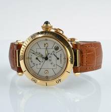 Thumbnail von Cartier Pasha Power Reserve GMT 38MM gold 18KT 2003 Full Set TOP Condition