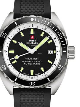  Swiss Military SMA34100.07 Diver Titanium Automatik Herrenuhr 42mm 30ATM 