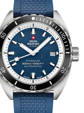 Swiss Military SMA34100.09 Diver Titanium Automatik Herrenuhr 42mm 30ATM 